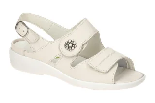 Waldl?ufer Sandal Modell 684K01 Beige Perl - Damen Keilabsatz Flexibel & Leicht