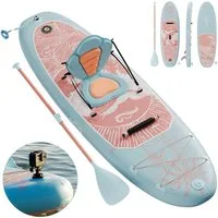 HOMALL Inflatable SUP-Board Stand-Up Paddle Board 330*78*15cm Tragkraft bis 130Kg, (2in1 Aufblasbares,Action-Cam-Halterung)