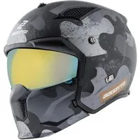 Bogotto Motorradhelm Radic Camo 22.06 Helm, herausnehmbares Innenfutter,integriertes Sonnenvisier