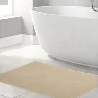HAMMETEX Badematte rutschfeste Badvorleger, Hotelmatte, Höhe 7,5 mm, rutschhemmend beschichtet, strapazierfähig, Baumwolle, rechteckig, einfarbig, 100% Baumwolle, in 2 Größen erhältlich
