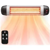 Nettlife Infrarotstrahler Heizstrahler outdoor 2500W mit Fernbedienung Wärmestrahler Infrarot, 2500 W, Wärmestrahler Terrasse elektrisch mit 3 Heizstufen