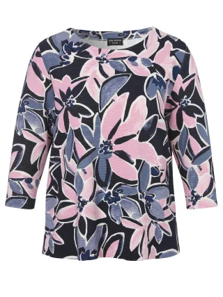 VIA APPIA DUE - Sweatshirt Rundhals 3/4 Arm marine multicolor - Gr. - 50