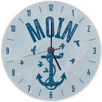 speecheese Wanduhr Moin Anker Wanduhr aus Alu