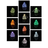 Yudu Schmucketui 100 Stück Organza Organzabeutel Säckchen Schmuckbeutel ohne Motive