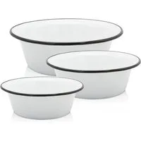 Krüger Schüssel, Emaille, (Set, 3-tlg), 20, 24 und 28 cm