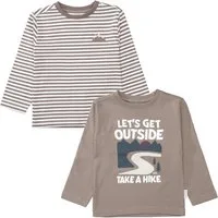 STACCATO Langarmshirt (Packung, 2-tlg) 2er Pack / gestreift-bedruckt / für Boys