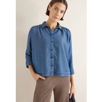 CECIL Langarmbluse Feminine Smock-Detail an der Schulter