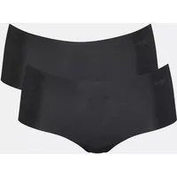 sloggi Panty ZERO Microfibre 2.0 (2er Pack) nahtlos, gewellte Abschlüsse hinten, Microfaser