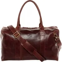 SID & VAIN Reisetasche YALE ZIP Weekender groß Handgepäck echt Leder, Reisetasche Duffle Reisegepäck Sporttasche Herren Damen braun