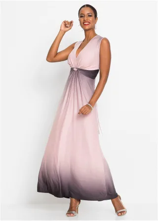 bonprix Jerseykleid mit Drapierung, rosa, Gr.36/38 (S), Stylisches Kleid mit schönem Farbverlauf