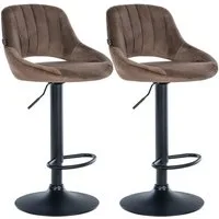 CLP Barhocker Milet Samt (Set, 2er), Samtbezüge, höhenverstellbar, drehbar