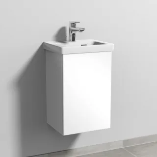 Sanipa 3way Waschtischunterbau zu Villeroy & Boch Subway 3.0 Waschtisch mit 1 Tür, Weiß-Glanz SF84178