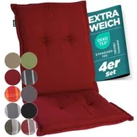 Gardisun Auflagekissen Gartenstuhlauflagen Polyacryl 8cm Dick Niedrig, (Extra dicke Sitzauflage, 1-8er Set, versch. Muster)