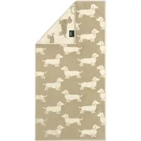 Cawö Duschtücher WE LOVE DOGS, 80 x 150 cm, Beige, Braun, Baumwolle (1-St), Made in Germany, mit Öse zum Aufhängen, 500 g / m²