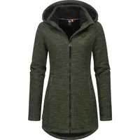 Ragwear Longstrickjacke Leysha Melange Sportliche Kapuzenjacke in melierter Strick-Optik