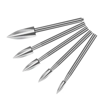 5Pcs Wood Carving Drill Bits HSS Engraving Drill Bit Set Solid Carbide Root Milling Grinder Burr Precise Woodworking Car