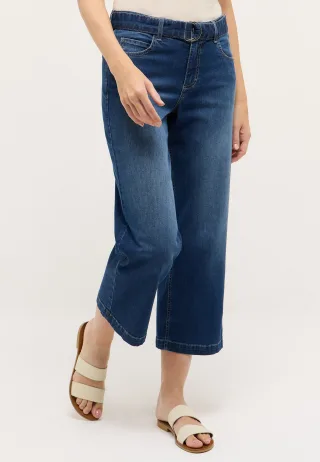 ANGELS 7/8-Jeans "Linn City" Culotte im Relaxed Fit, mit Gürtel