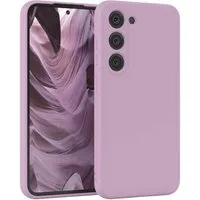 EAZY CASE Handyhülle für Samsung Galaxy S23 Hülle Silikon 6,1 Zoll, Hülle mit Kameraschutz Handycase Soft Smart Slimcover Lila / Flieder