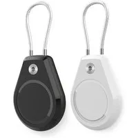 COFI 1453 Schlüsselanhänger Schutzhülle kompatibel mit Apple AirTag, Wasserdicht, Stahlkabel (2-tlg)