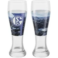 FC Schalke 04 Bierglas Weizenbierglas 2er-Set, 2-tlg., Glas