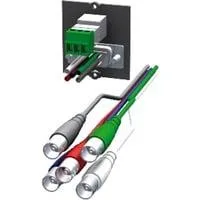 Custom Modul 1x VGA + 1x Stereo schwarz, für Tischsteckdosen