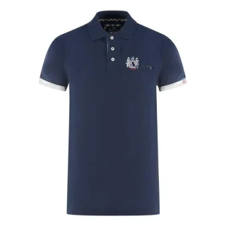 Aquascutum - "London Aldis" Poloshirt für Herren/Damen Unisex (Marine)