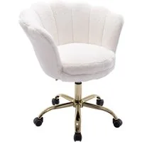 WAHSON OFFICE CHAIRS Loungesessel Bürostuhl Kunstfell Drehstuhl mit Rollen