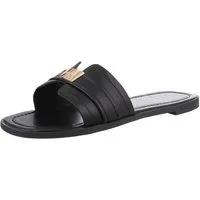Ital-Design Elegante Sandaletten für entspannte Tage Pantolette (89322975) Blockabsatz Pantoletten in Schwarz