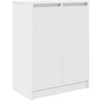 vidaXL Schuhregal Schuhschrank Weiß 57x34x76 cm Holzwerkstoff, 1-tlg.