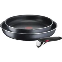 Tefal Pfannen-Set Ingenio XL Force, Pfannenset abnehmbarer Griff, Antihaftversiegelung, Aluminium (Set, 3-tlg., 2x Pfannen Ø 24/28 cm, 1x abnehmbarer Griff, Made in France), stapelbar, einfache Reinigung, NICHT induktionsgeeignet, L15891