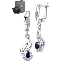 Limana Paar Ohrhänger hängende Edelstein Ohrringe Damen 925 Silber Geschenk Frau Freundin (nach Auswahl Opal Saphir Smaragd oder Amethyst inkl. Dose und Tasche), Geburtstag Jahrestag Hochzeitstag Weihnachten Muttertag Valentinstag