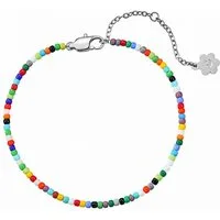 Hey Happiness Perlenarmband Sonnenuntergang, Filigrane Glasperlen, Minimalistisches Farbiges Armband Boho-Look, für Urlaub