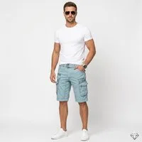 Geographical Norway Cargoshorts Herren – Kurze Hose aus Baumwolle, Regular Fit (Packung, 1-tlg) Bermuda Shorts mit Gürtel & Cargotaschen, Größe S–5XL