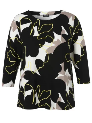 VIA APPIA DUE - Sweatshirt mit Rundhals und 3/4 Arm braun/schwarz - Gr. - 42