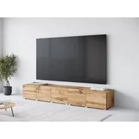 OTTO home Lowboard Denver 250 cm für bis zu 98-Zoll TVs - Weltmeisterschaft im XXL Format, Wahlweise mit oder ohne offenes Fach in der Mitte