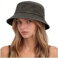 Zaewry Fischerhut Vintage Baumwoll-Anglerhut,Sommer Cap,Sommer Bucket Hat, Unisex faltbarer Anglerhut für Herren, Strand und Outdoor,mit UV-Schutz