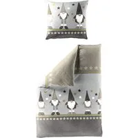 BIERBAUM Bettwäsche 4104, Mako-Satin, 2 teilig, Mako-Satin und Biber, 100% Baumwolle, pflegeleicht, kuschelig weich