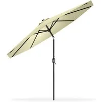 FIVMEN Sonnenschirm Sonnenschirm mit Griff, drehbar, geeignet für Gärten und Balkone, Beige/Dunkelgrau