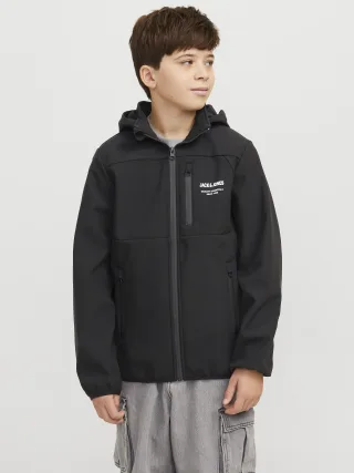 JACK&JONES - JJETHEO SOFTSHELL JACKET NOOS JNR Black - Gr. - 176