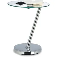 relaxdays Beistelltisch Kaffeetisch Glas und Metall