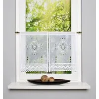 HOME WOHNIDEEN Scheibengardine ALEGRA (2 St), Stangendurchzug, halbtransparent