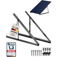 avoltik Solarmodul-Halterung Solarmodul Halterung für Flachdach Wand 0°-90° Alu Aufständerung, (Solarmodul Halterung für Flachdach Wand 0°-90° Alu Aufständerung, Solarmodul Halterung für Flachdach Wand 0°-90° Alu Aufständerung, Farbe silber oder schw