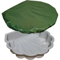 TikTakToo Sandkasten Wasser- und Sandmuschel, (2-tlg), optional mit Abdeckplane