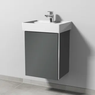 Sanipa 3way Waschtischunterbau zu Villeroy & Boch Collaro Waschtisch mit 1 Tür, Anthrazit-Glanz BS83079