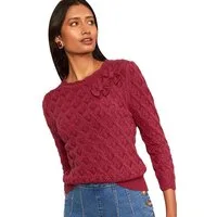 Love & Roses Rundhalspullover Love & Roses Rundhals-Strickpullover, Regular (1-tlg)