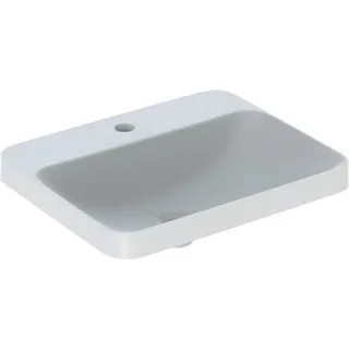 Geberit VariForm Einbauwaschtisch, rechteckig mit Hahnloch, 55x40cm, ohne Überlauf, KeraTect, 500743 500743002