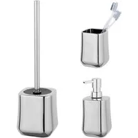 SCHÖNER WOHNEN-Kollektion Badaccessoire-Set »Adine«, Set, aus Keramik, mit Zahnputzbecher, Seifenspender und WC-Garnitur
