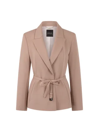Marc Cain Collections - Eleganter Blazer mit Taillengürtel warm taupe new - Gr. - 36