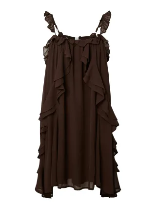 Y.A.S - YASCHIFFA STRAP DRESS S. - FEST Coffee Bean - Gr. - 36