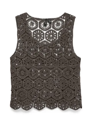 VERO MODA - VMELSA SL CROP TOP JRS NOOS Chocolate Brown - Gr. - L